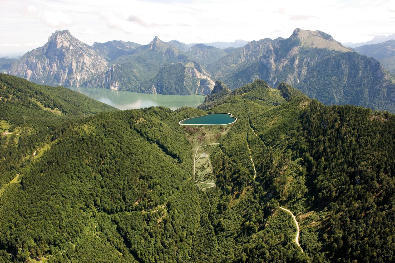 Pumpspeicherkraftwerk Ebensee PSKW
Rumitzgraben Visualisierung Oberwasserspeicher