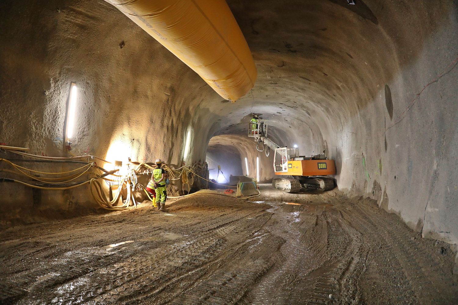 Baufortschritt PSKW Pumpspeicherkraftwerk Ebensee Juli 2024 Zufahrtsstollen grüne Batterie