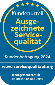 Management Consult Siegel Kundenurteil ausgezeichnete Servicequalität Kundenbefragung 2024