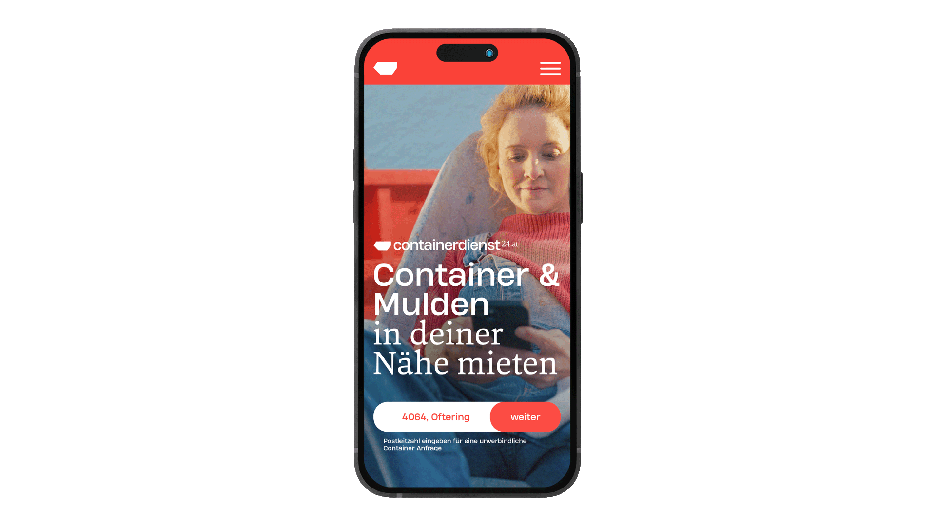 Containerdienst Iphone Mockup, Umweltservice
