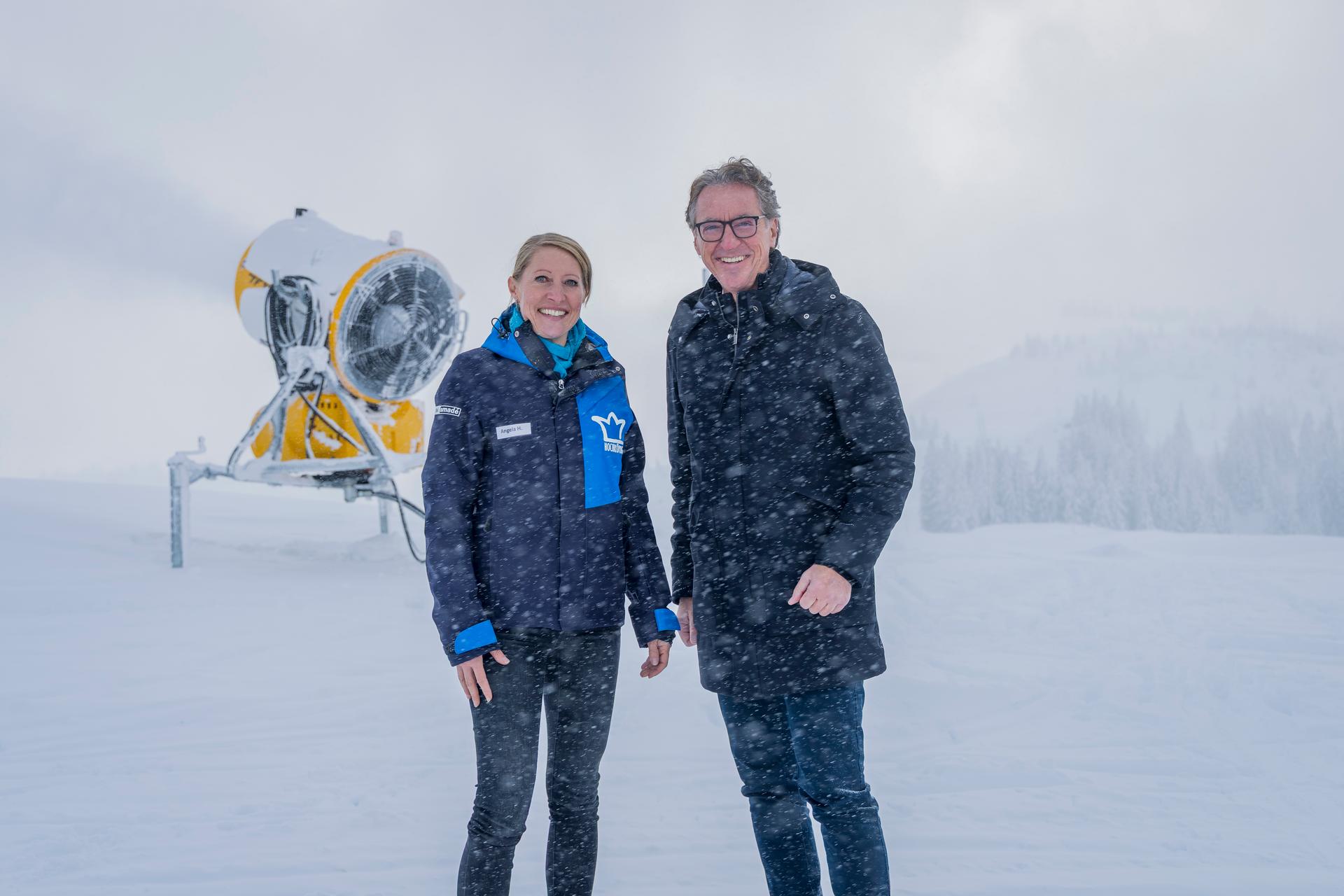 Projektankündigung Pumpspeicherkraftwerk PSKW Mühlbach/Dienten am Hochkönig Grüne Batterie
CEO Leonhard Schitter
Geschäftsführerin Angela Haslinger (Hochkönig Bergbahnen)