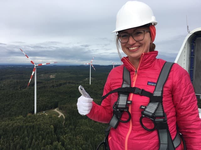 Weltfrauentag Kolleginnen Sabine Zerobin Windenergie Windkraft Expertin Windräder Energie AG Erzeugung