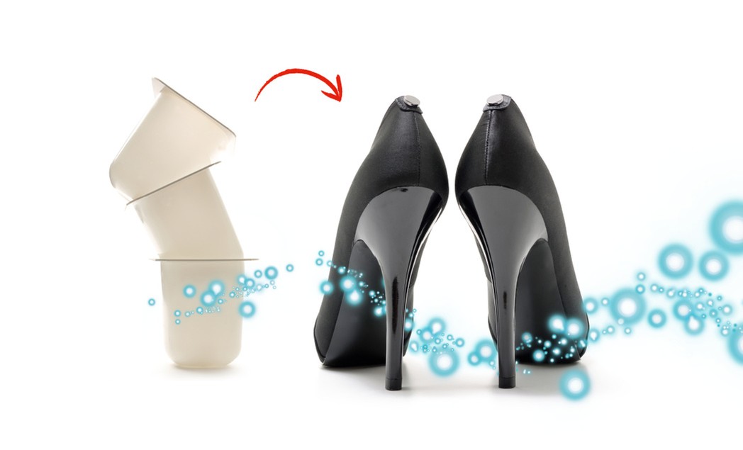 Richtig entsorgte Joghurtbecher können recycelt werden. Daraus entstehen Highheels.